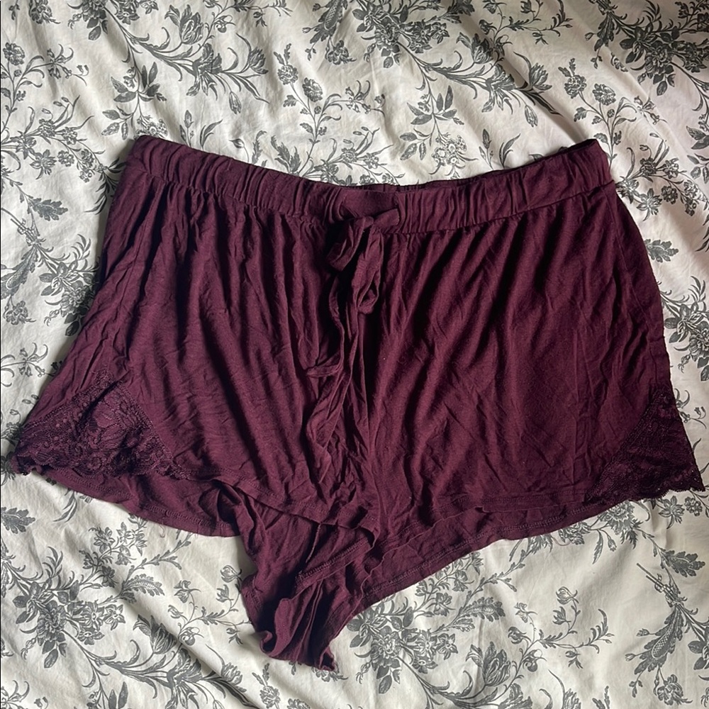 Torrid Purple Pajama Shorts with Elastic Waistband